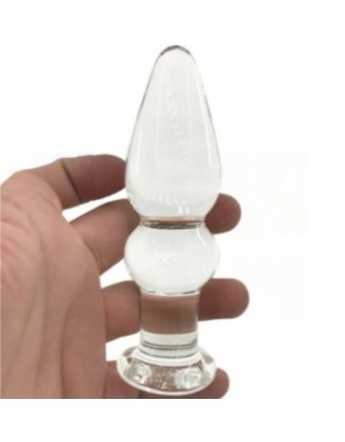 Double Bulb Glass Anal Plug