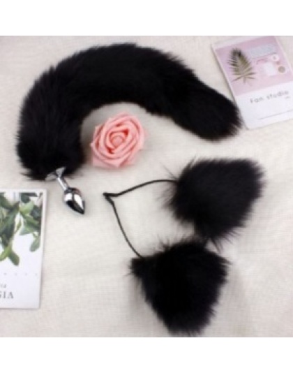 Fox Tail &amp; Ears Butt Plug Stainless Steel