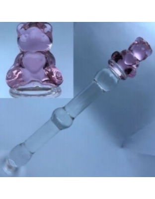 Teddy Pink Glass Dildo