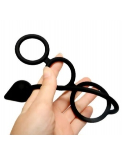 Triple Cock Ring Anal Plug