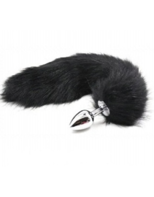 Fox Tail Butt Plug Stainless Steel - Medium