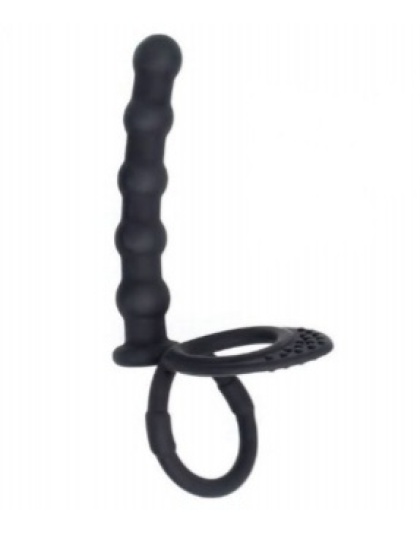 Wearable Anal Beads Dual Band Cong Ring