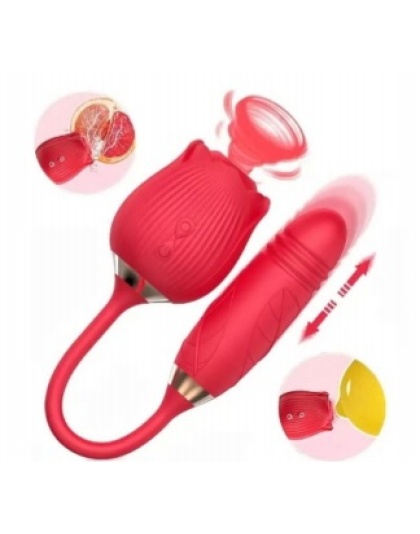 Rose Toy Suction Vibrator Multi Function Rechargeable